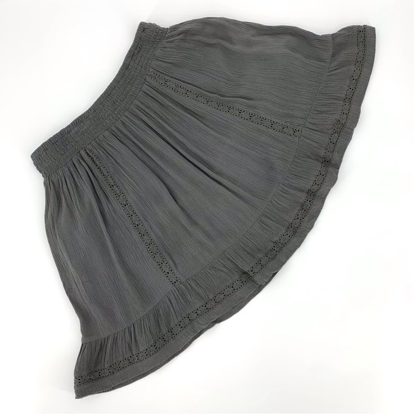 Only Khaki Khloe Plissé Lined Short Circle Skirt, EU 36/US 4 - Picture 1 of 16